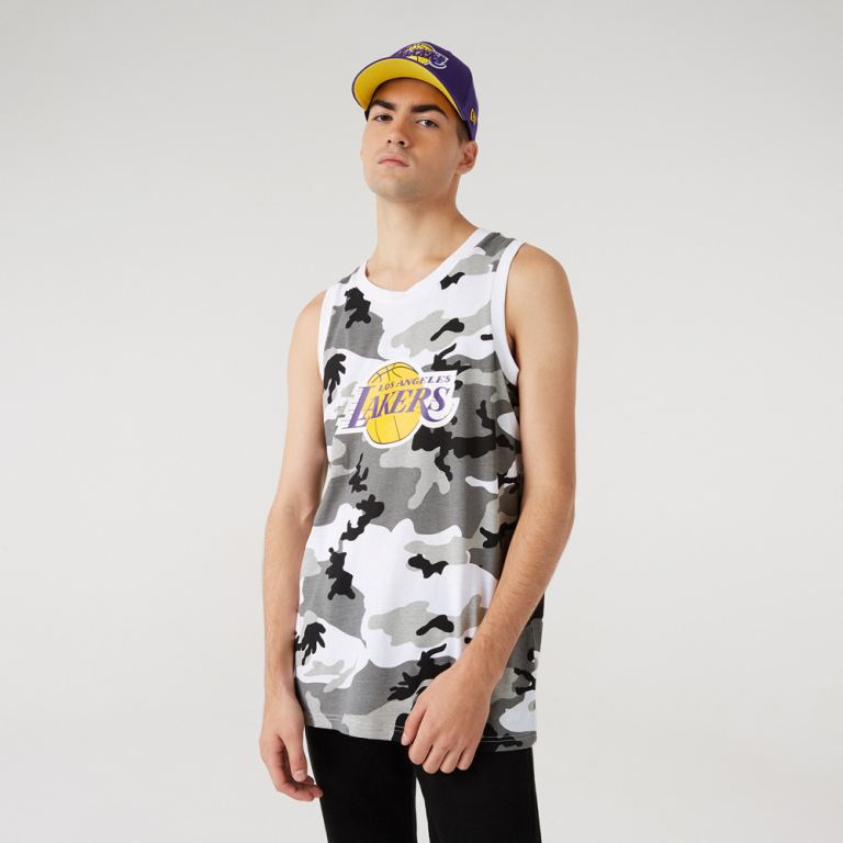 Ropa New Era Nba Blancos - LA Lakers NBA Print Tank Top 84750ZNEJ